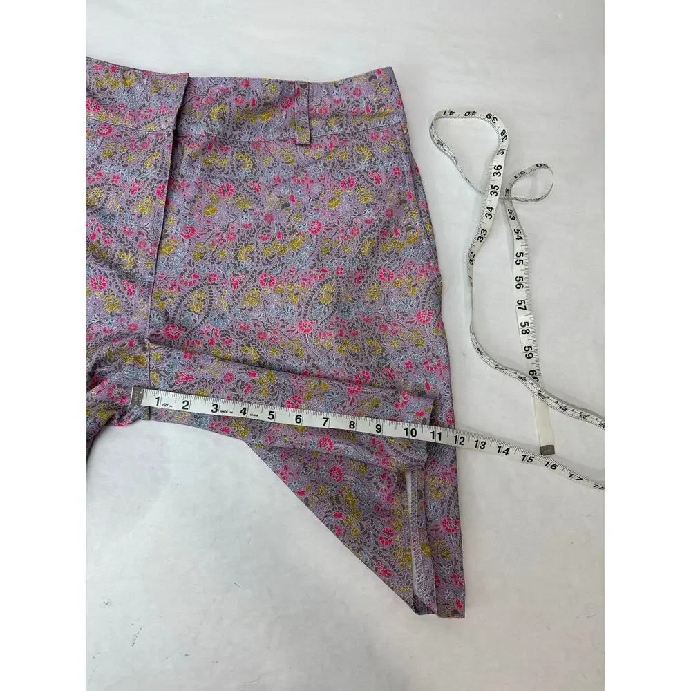 Nike Golf Golf Shorts Fit Dry Floral Paisley Purple Print Bermuda Shorts Size 14